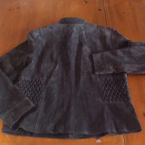 Nwt Coldwater Creek Suede Jacket in Rich Brown Womans Medium - Picture 3 of 14